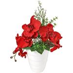 Rote Runde Künstliche Blumengestecke aus Kunststoff 