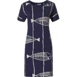 Reduzierte Blaue Kurzärmelige Pastunette Rundhals-Ausschnitt Sommerkleider aus Jersey für Damen Größe 3 XL für den für den Sommer 