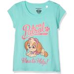 Türkise PAW Patrol Kinder T-Shirts aus Jersey maschinenwaschbar für Mädchen Größe 92 