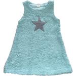 Eisblaue Sterne Vegane Bio Nachhaltige Kinderträgerkleider aus Baumwolle für Babys Größe 98 