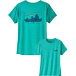 Blaue Sportliche Patagonia Nachhaltige T-Shirts mit Skyline-Motiv für Damen Größe XS 