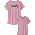 Rosa Sportliche Patagonia Nachhaltige T-Shirts für Damen Größe XS 