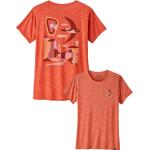 Rote Sportliche Patagonia Nachhaltige T-Shirts für Damen Größe S 