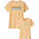 Gelbe Sportliche Patagonia Nachhaltige T-Shirts für Damen Größe M 