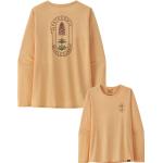 Gelbe Sportliche Langärmelige Patagonia Nachhaltige T-Shirts für Damen Größe S 