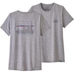 Graue Patagonia Nachhaltige T-Shirts mit Skyline-Motiv für Damen Größe S 