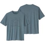 Graue Sportliche Patagonia Capilene Bio Nachhaltige T-Shirts für Herren Größe XL 
