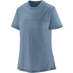 Reduzierte Blaue Kurzärmelige Patagonia Merino Nachhaltige T-Shirts für Damen Größe L 