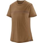 Reduzierte Braune Kurzärmelige Patagonia Merino T-Shirts für Damen Größe M 