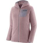 Rosa Atmungsaktive Zip Hoodies & Sweatjacken aus Fleece mit Kapuze für Damen Größe L 
