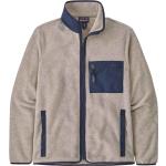 Graue Streetwear Patagonia Nachhaltige Fleecejacken mit Reißverschluss aus Fleece für Herren Größe M für den für den Herbst 