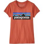 Korallenrote Patagonia Logo Bio Nachhaltige T-Shirts aus Frottee für Herren Größe M 