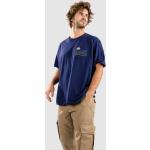 Reduzierte Blaue Streetwear Patagonia Logo Bio Nachhaltige Shirts mit Tasche für Herren Größe L 
