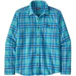 Blaue Langärmelige Patagonia Fjord Flannel Bio Nachhaltige Shirts mit Tasche aus Flanell für Herren Größe XXL 