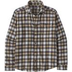 Braune Langärmelige Patagonia Fjord Flannel Nachhaltige Shirts mit Tasche aus Flanell für Herren Größe XL 