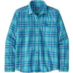 Blaue Langärmelige Patagonia Fjord Flannel Nachhaltige Shirts mit Tasche aus Flanell für Herren Größe XL 