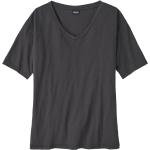 Schwarze Kurzärmelige Patagonia Bio Nachhaltige V-Ausschnitt T-Shirts für Damen Größe XL 
