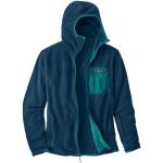 Blaue Sportliche Patagonia R1 Nachhaltige Zip Hoodies & Sweatjacken aus Fleece mit Kapuze für Herren Größe L 