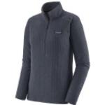 Blaue Langärmelige Patagonia R1 Nachhaltige Shirts mit Tasche aus Fleece für Damen Größe M 