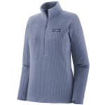 Reduzierte Blaue Langärmelige Patagonia R1 Nachhaltige Shirts mit Tasche aus Fleece für Damen Größe S 