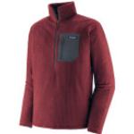 Rote Langärmelige Patagonia R1 Nachhaltige Shirts mit Tasche aus Fleece für Herren Größe S 