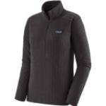 Schwarze Langärmelige Patagonia R1 Nachhaltige Shirts mit Tasche aus Fleece für Damen Größe M 