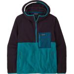 Blaue Streetwear Patagonia Nachhaltige Stehkragen Fleecejacken mit Kapuze aus Fleece mit Kapuze für Herren Größe M für den für den Herbst 