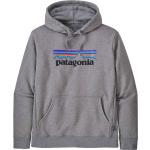 Graue Streetwear Patagonia Logo Nachhaltige Herrenhoodies & Herrenkapuzenpullover mit Kapuze Größe M 