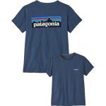 Blaue Streetwear Patagonia Logo Nachhaltige T-Shirts für Damen Größe M für den für den Sommer 