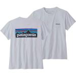 Weiße Streetwear Patagonia Logo Nachhaltige T-Shirts für Damen Größe M 
