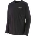 Schwarze Langärmelige Patagonia Merino Nachhaltige T-Shirts für Herren Größe S für den für den Herbst 