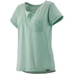 Grüne Patagonia Nachhaltige Henleykragen T-Shirts für Damen Größe M für den für den Sommer 