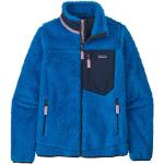 Blaue Winddichte Patagonia Classic Retro-X Nachhaltige Damenjacken mit Reißverschluss aus Fleece Größe M 