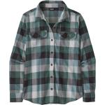 Grüne Langärmelige Patagonia Fjord Flannel Bio Nachhaltige Shirts mit Tasche aus Flanell für Herren Größe L 