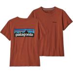Korallenrote Patagonia Logo Bio Nachhaltige T-Shirts für Herren Größe M 