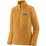 Gelbe Casual Patagonia R1 Nachhaltige Herrenfleecepullover & Herrenfleeceshirts mit Reißverschluss aus Fleece Größe XS 