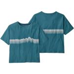 Blaue Patagonia Bio Nachhaltige T-Shirts aus Baumwolle für Damen Größe M für den für den Sommer 