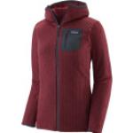 Rote Atmungsaktive Patagonia R1 Nachhaltige Zip Hoodies & Sweatjacken aus Fleece mit Kapuze für Damen Größe XS 