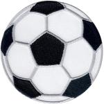 Schwarze Fußball Aufnäher mit Ornament-Motiv 