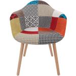 Bunte Moderne Doncosmo Designer Stühle aus Massivholz gepolstert Breite 50-100cm, Höhe 50-100cm, Tiefe 50-100cm 2-teilig 