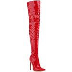Rote Spitze High Heels & Stiletto-Pumps mit Reißverschluss aus Lackleder für Damen Größe 41,5 