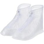 Weiße Schuhüberzieher & Regenüberschuhe mit Reißverschluss aus PVC wasserfest für Herren 