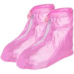 Rosa Schuhüberzieher & Regenüberschuhe mit Reißverschluss aus PVC wasserfest für Herren 