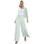 Mintgrüne Unifarbene Patrizia Dini Marlenehosen mit Reißverschluss aus Polyester für Damen Größe XS Petite 