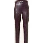 Dunkelrote Patrizia Pepe 7/8-Hosen & Knöchelhosen mit Reißverschluss aus Leder für Damen Größe M 