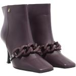 Violette Patrizia Pepe Pfennigabsatz High Heel Stiefeletten & High Heel Boots aus Leder für Damen Größe 37 