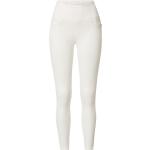 Weiße Unifarbene Ankle-Jeans mit Reißverschluss aus Denim für Damen 