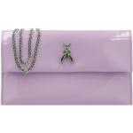 Patrizia Pepe Fly Glossy Clutch Tasche Leder 28 cm mystical lilac