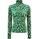 Reduzierte Grüne Patrizia Pepe Damenlongsleeves & Damenlangarmshirts aus Polyester Größe M 