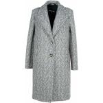 Reduzierte Graue Patrizia Pepe Tweed-Mäntel mit Knopf aus Wolle für Damen Größe M 